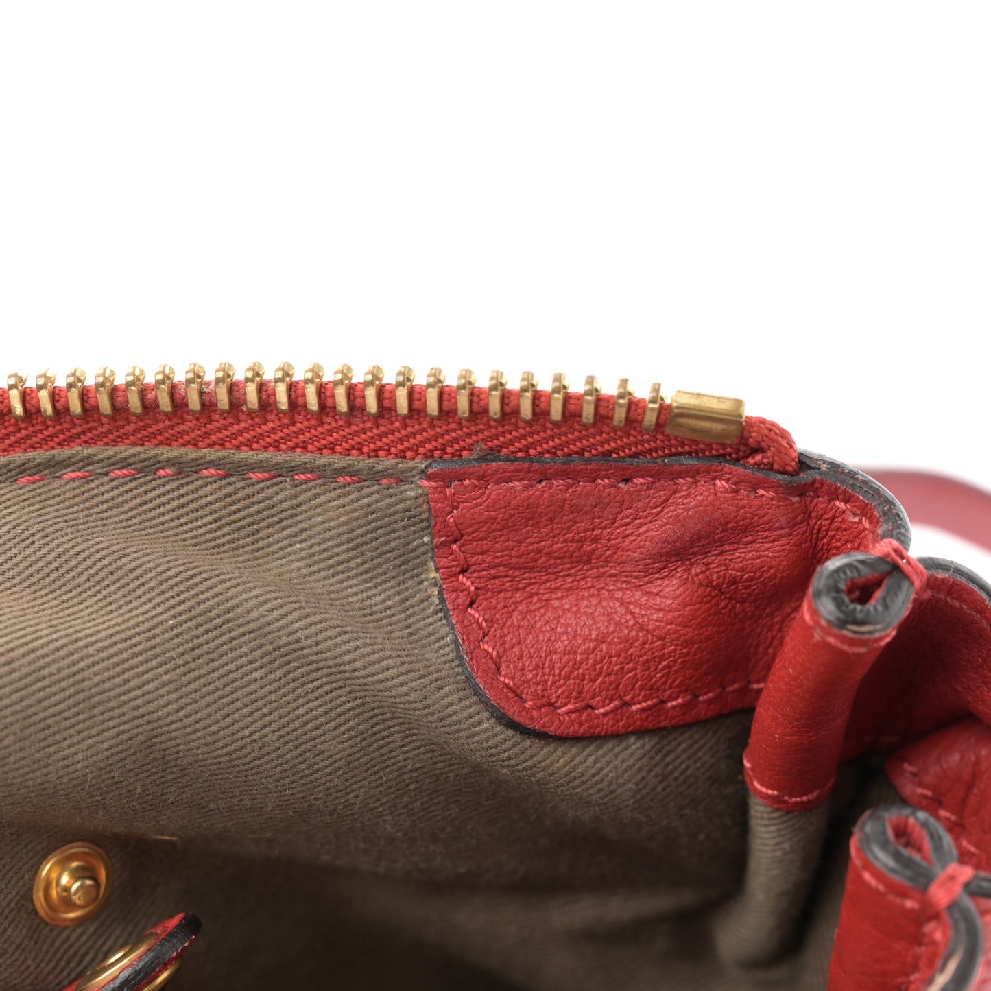 Calfskin Medium Marcie Satchel Red