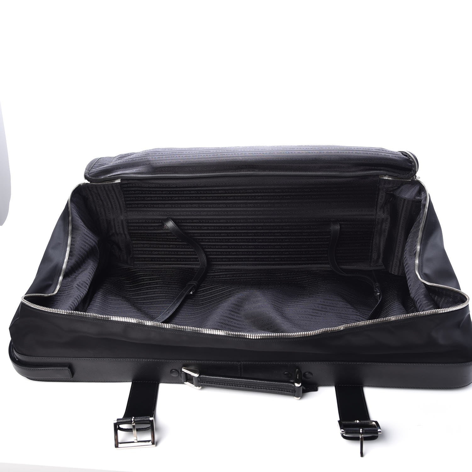 Prada Tessuto Nylon Saffiano Suitcase Black 5 of 10