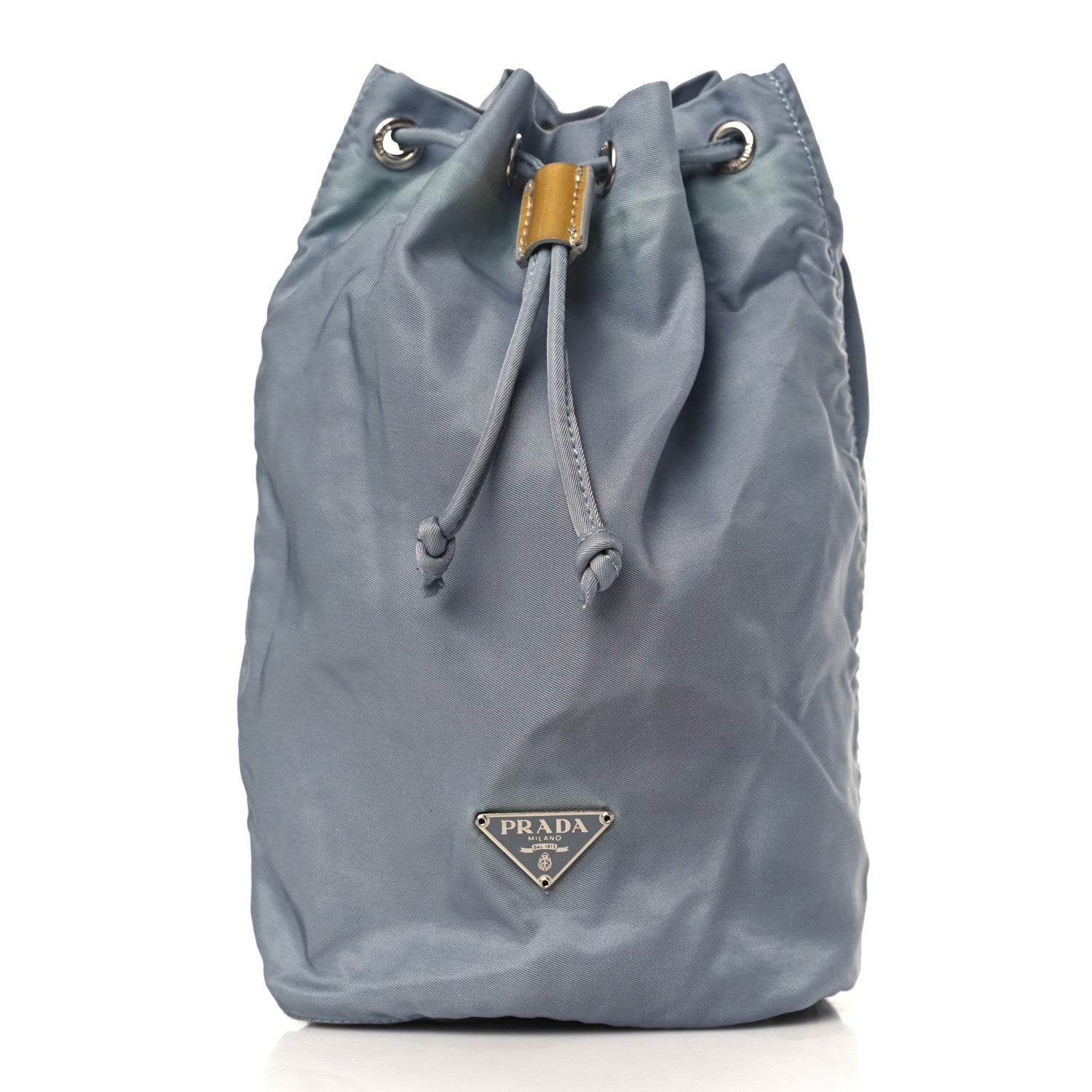 Prada Nylon Vela Drawstring Pouch Blue 1 of 8