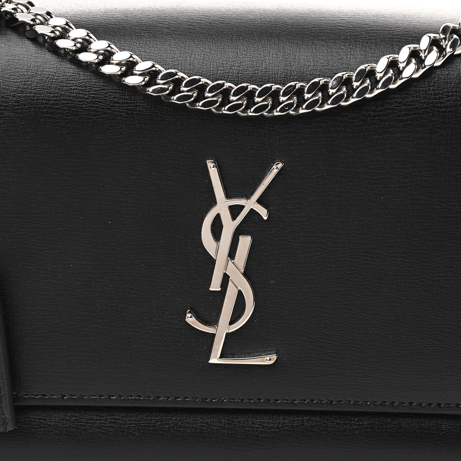 Saint Laurent Calfskin Medium Monogram Sunset Black 8 of 10