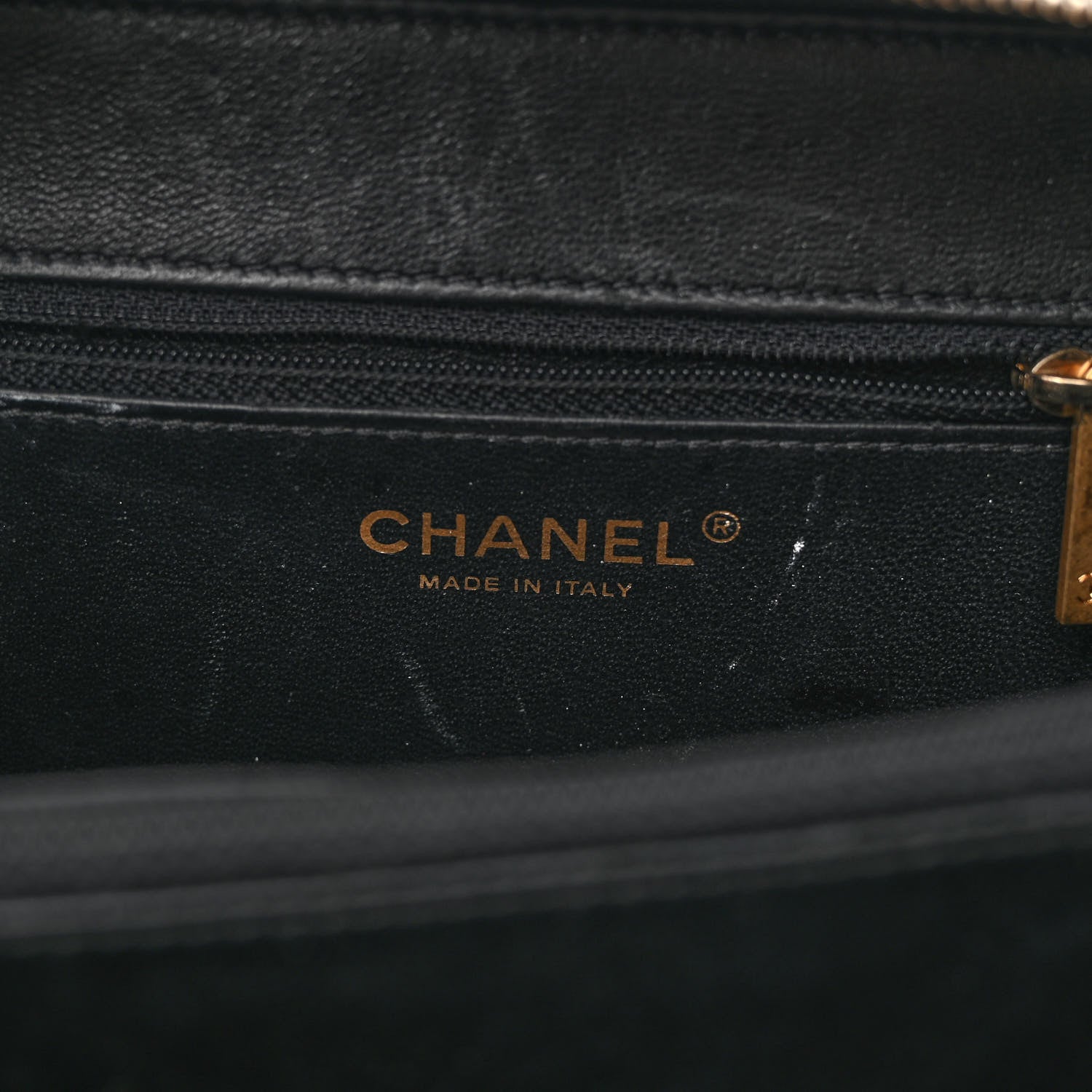 Chanel Caviar Quilted Medium CC Filigree Vanity Case Navy Black 6 of 15