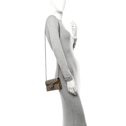 Gucci GG Supreme Monogram Super Mini Dionysus Shoulder Bag Taupe 2 of 10