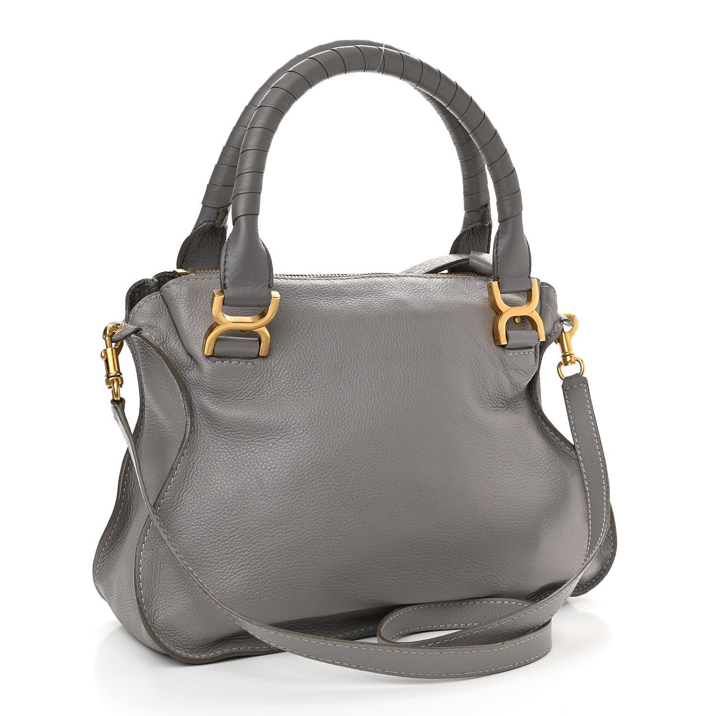 Calfskin Medium Marcie Satchel Cashmere Grey