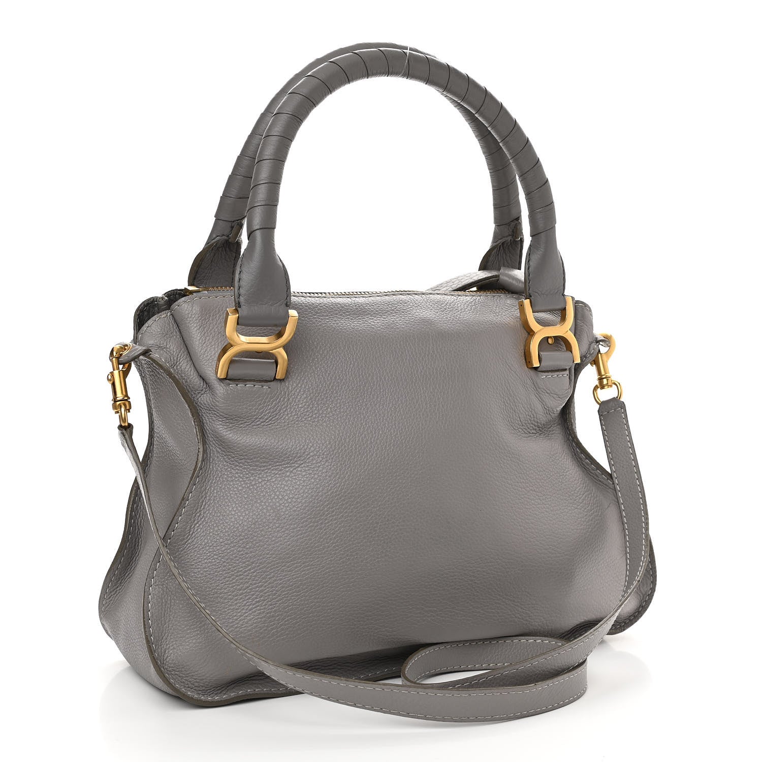 Chloe Calfskin Medium Marcie Satchel Cashmere Grey 3 of 15