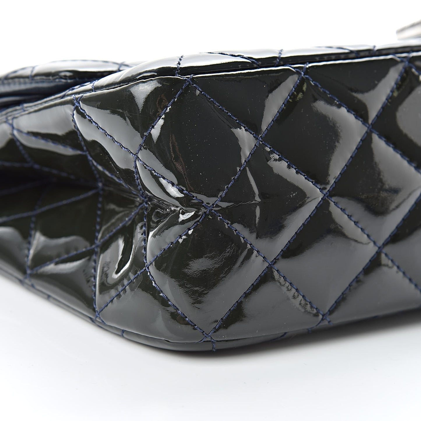 Patent Quilted 2.55 Reissue 227 Flap Dark Blue