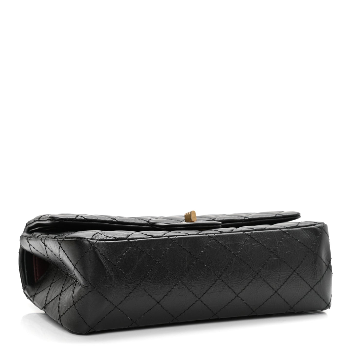 Aged Calfskin Quilted 2.55 Reissue 225 Flap Black
