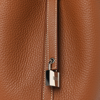 Hermes Taurillon Clemence Picotin Lock 22 MM Gold 8 of 13