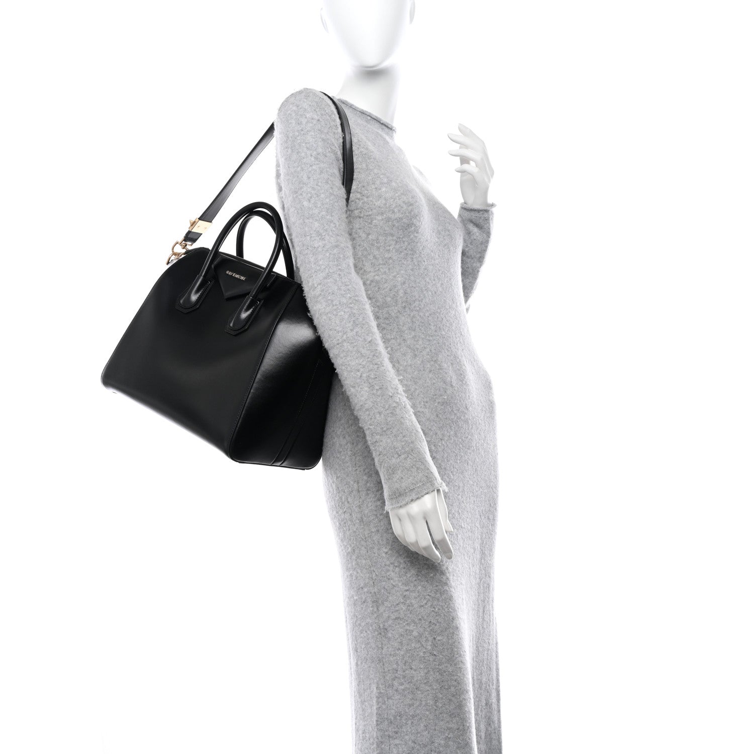 Givenchy Shiny Lord Calfskin Medium Antigona Black 2 of 10
