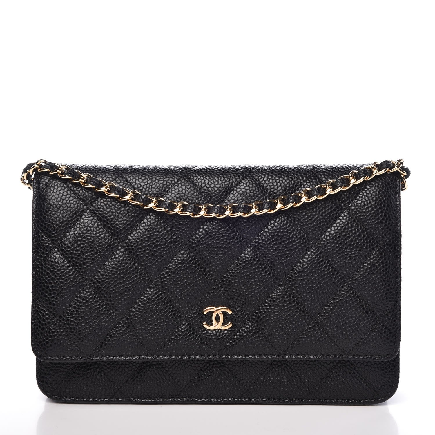 Chanel Caviar Quilted Wallet On Chain WOC Black 1 of 8