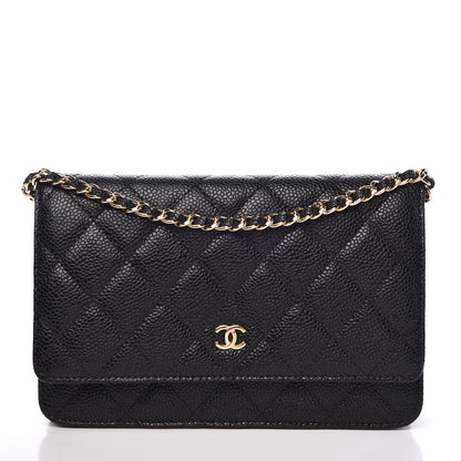 Chanel Caviar Quilted Wallet On Chain WOC Black 1 of 8