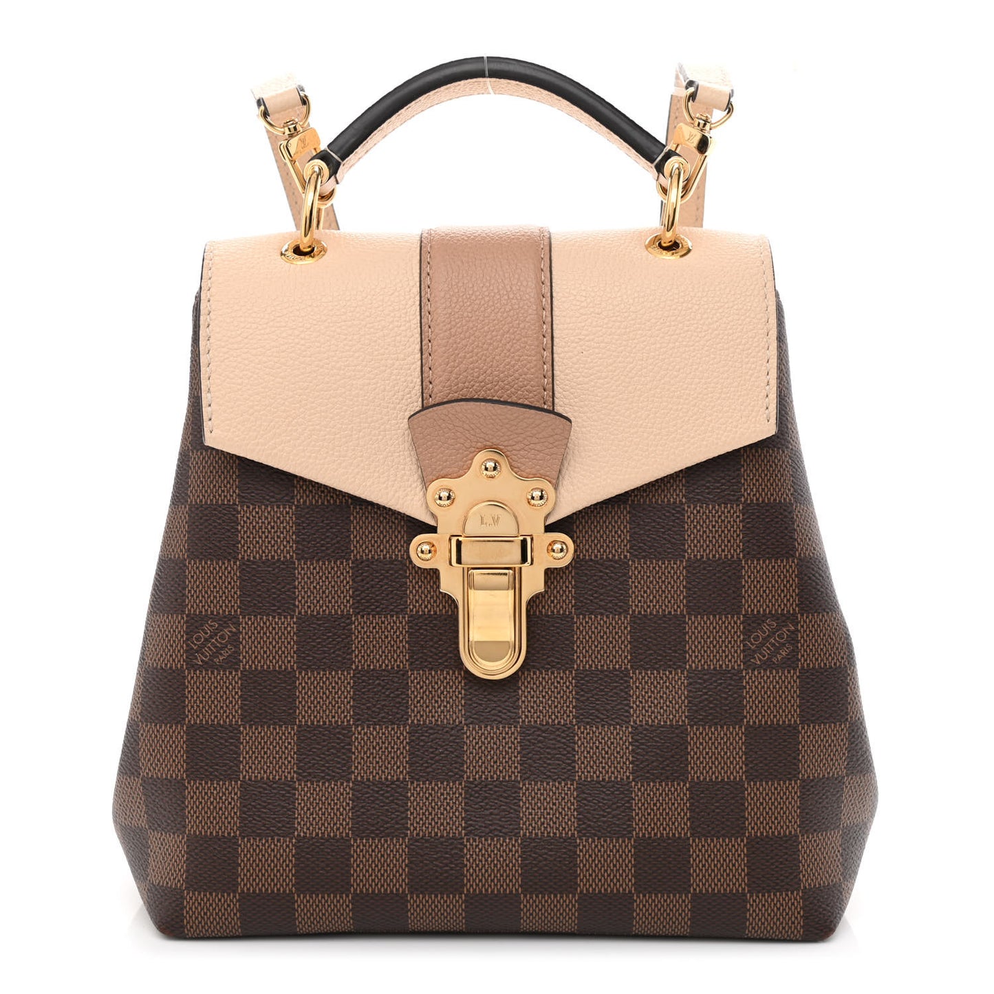 Damier Ebene Clapton Backpack Creme