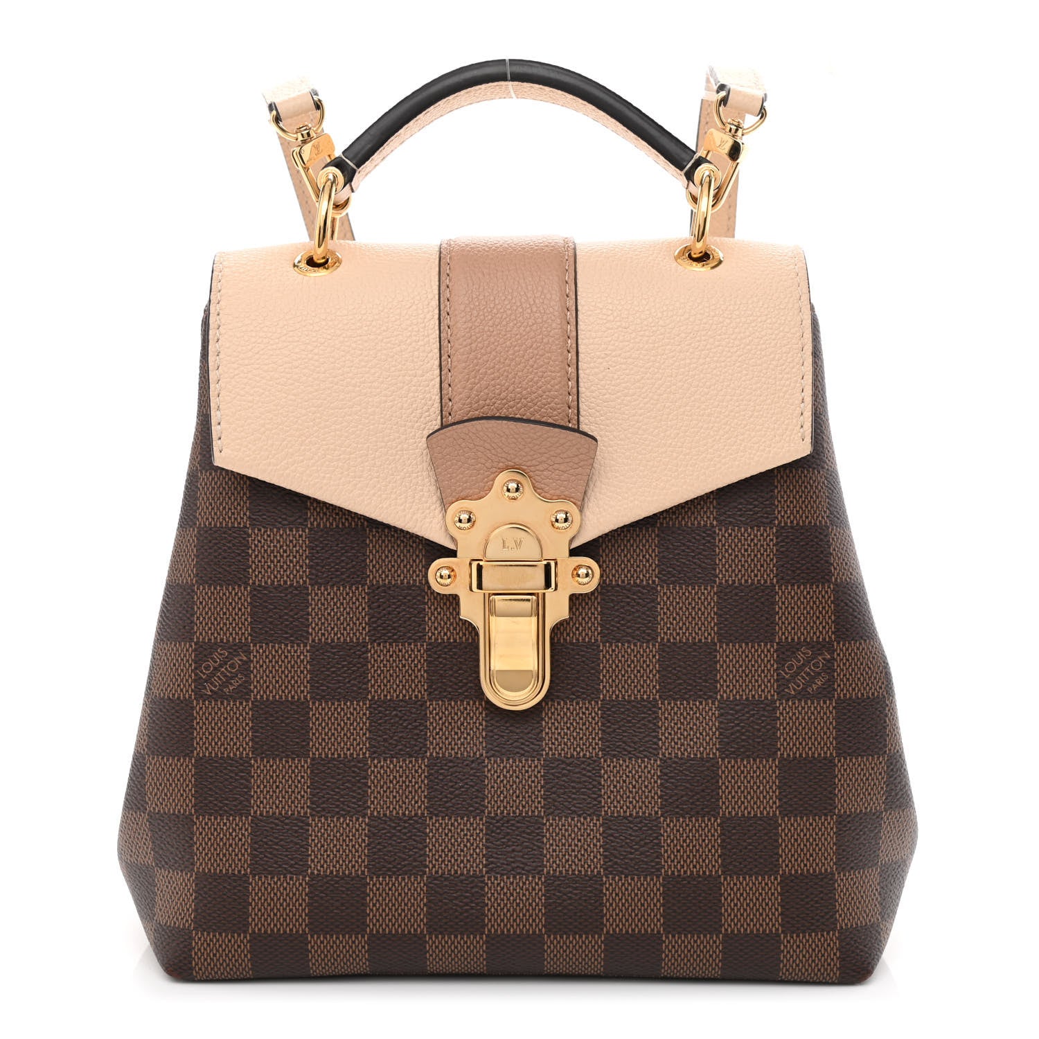 Louis Vuitton Damier Ebene Clapton Backpack Creme 1 of 12