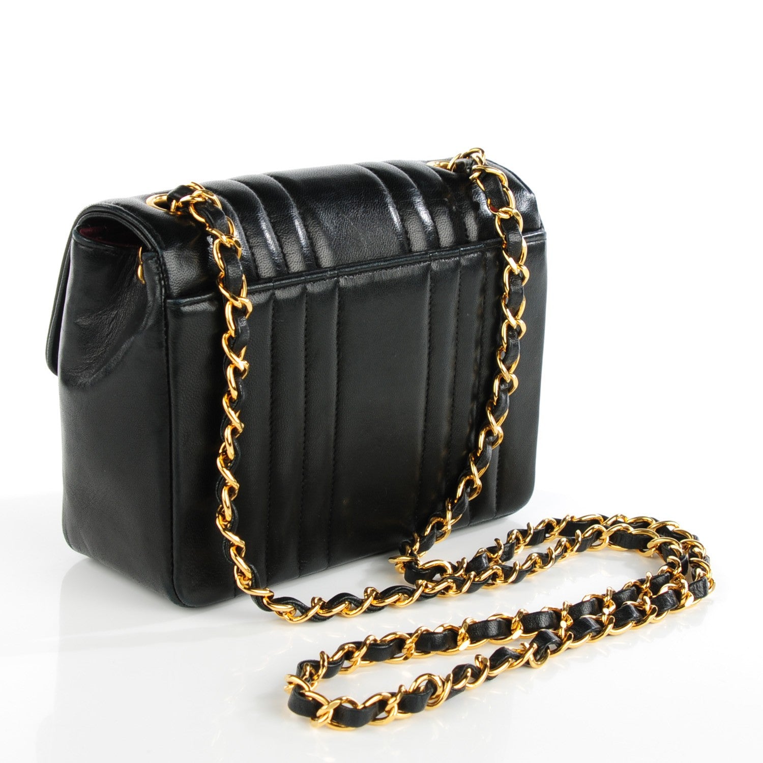 Chanel Lambskin Vertical Quilt Mini Square Flap Black 3 of 8