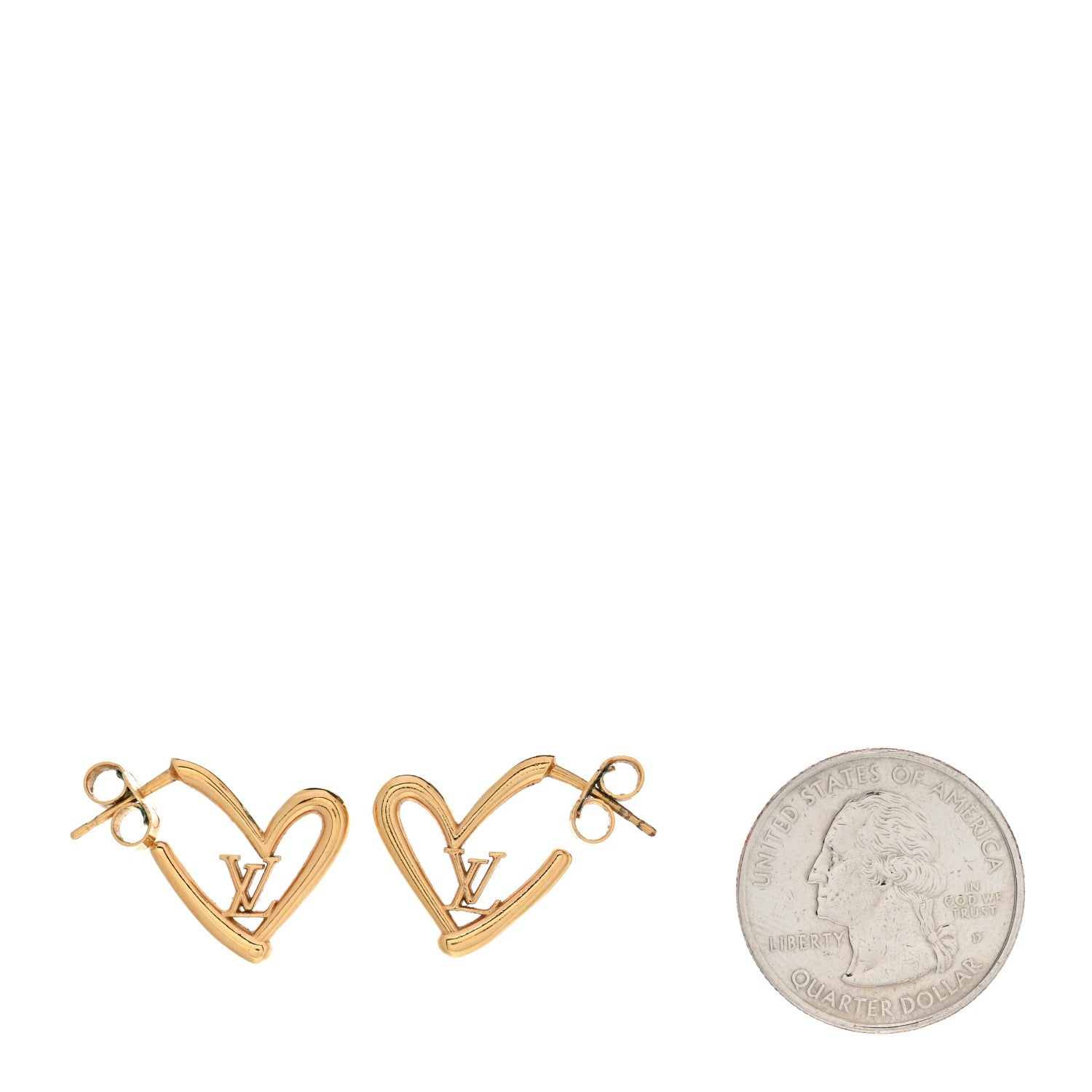 Louis Vuitton Fall In Love Heart Earrings PM Gold 2 of 6