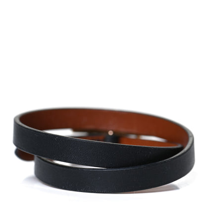 Hermes Swift Behapi Double Tour Bracelet Black Gold 2 of 4