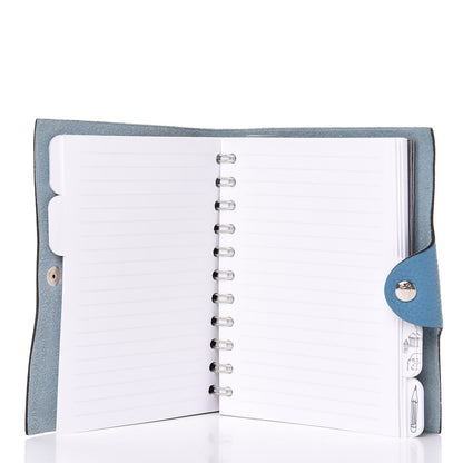 Hermes Taurillon Clemence Ulysse Mini Notebook Blue Jean 5 of 9