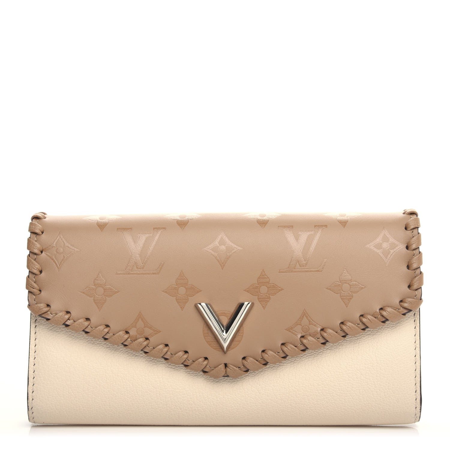 Louis Vuitton Monogram Cuir Plume Very Wallet Sesame Creme 1 of 7