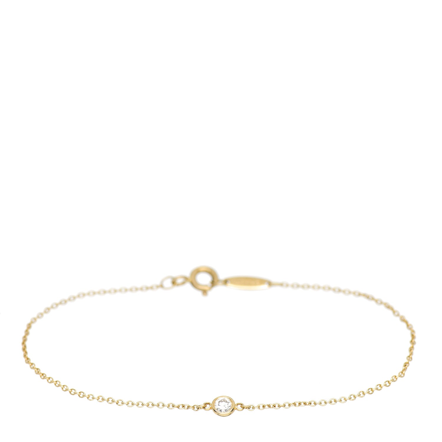 Tiffany 18K Yellow Gold Diamond .08ct Elsa Peretti Diamonds by the Yard Bracelet 1 of 4