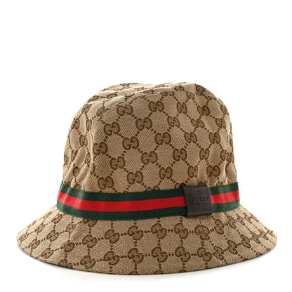 Gucci Monogram Web Bucket Hat M Brown 1 of 8