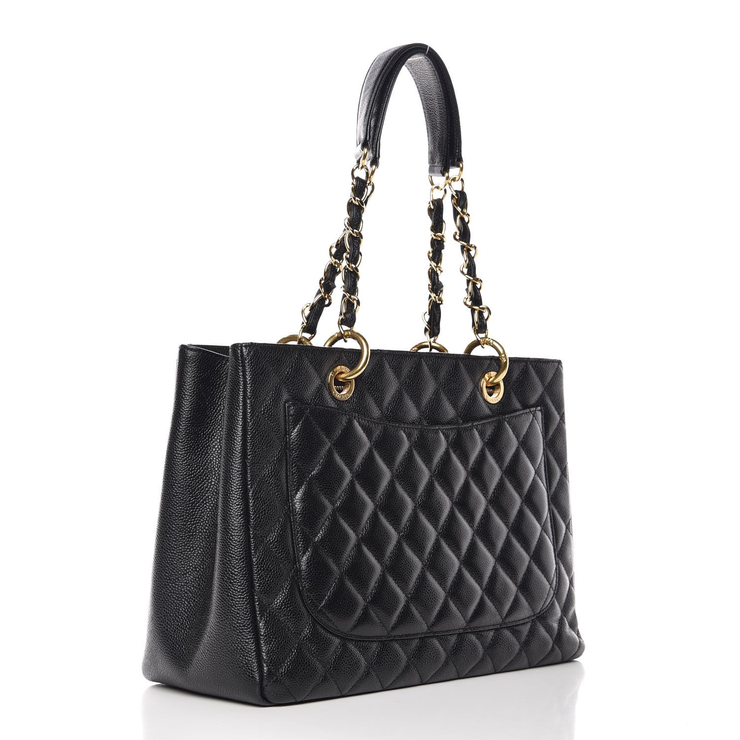 Chanel Caviar Quilted Grand Shopping Tote GST Black 3 of 7
