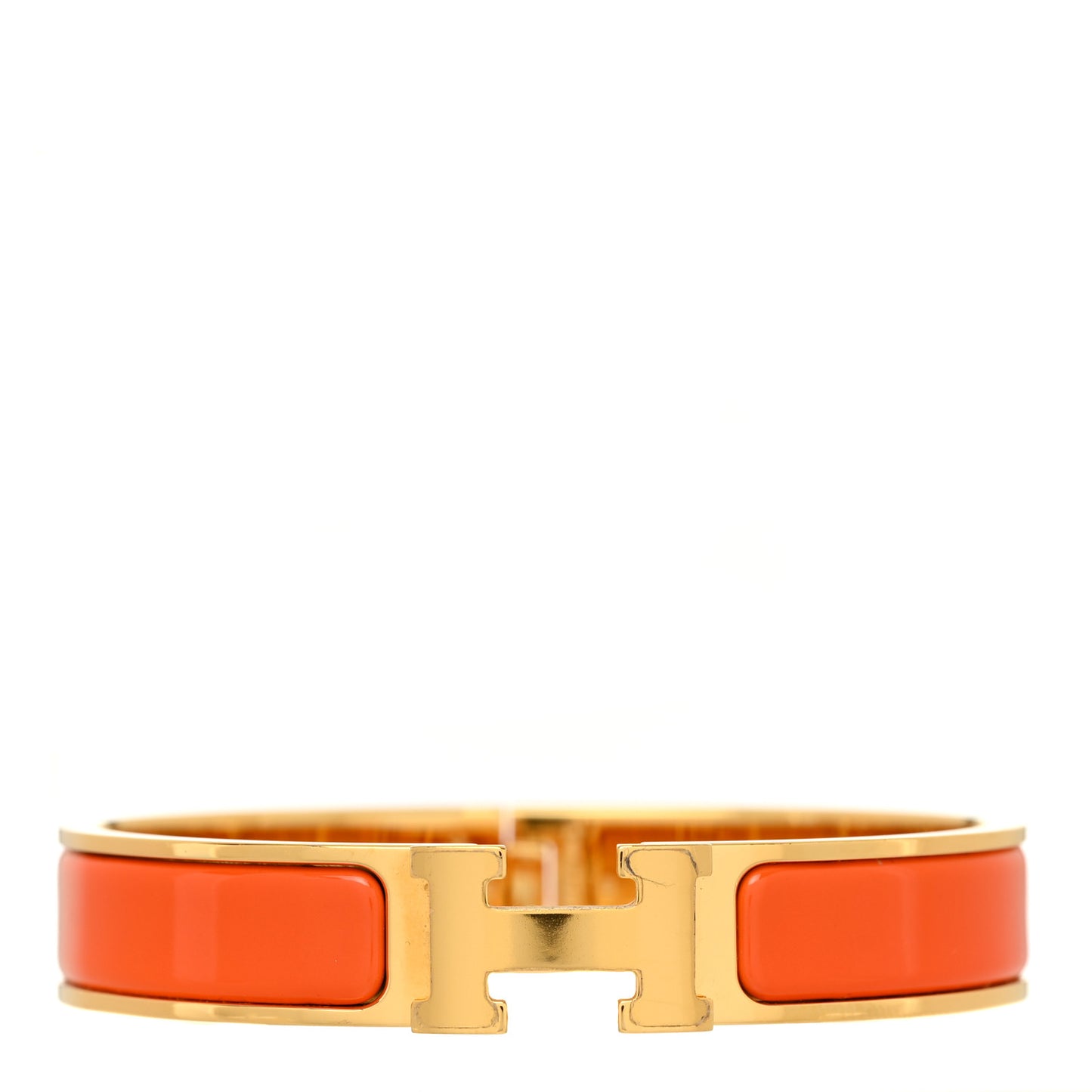 Enamel Narrow Clic Clac H Bracelet GM Orange