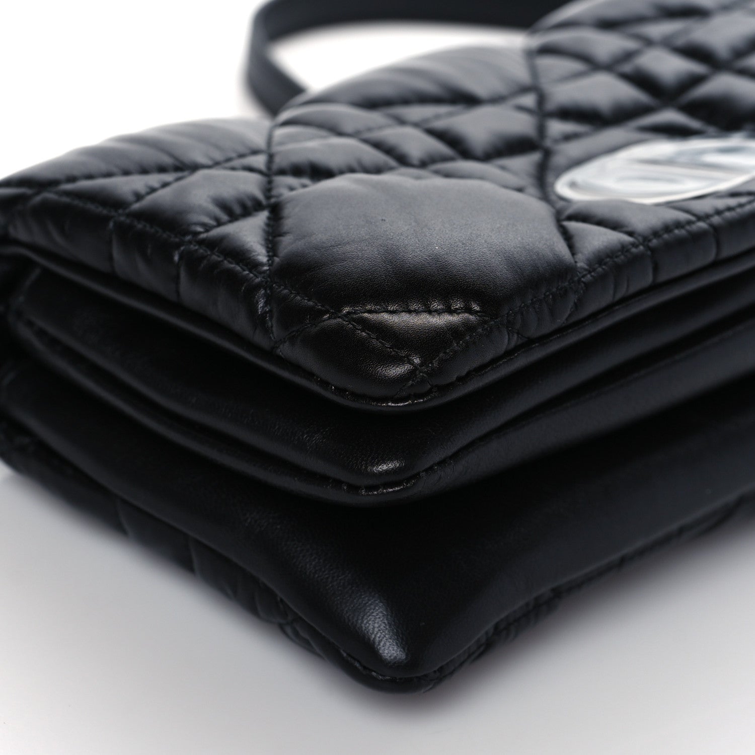 Christian Dior Calfskin Macrocannage Mini Caro Bag Black 8 of 9