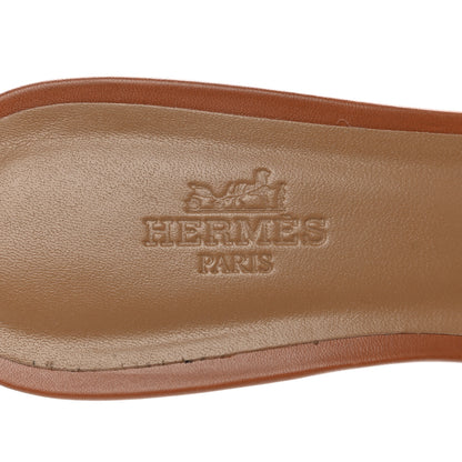 Hermes Calfskin Oasis Sandals 35 Gold 6 of 11