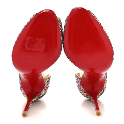 Christian Louboutin Glitter Demi You 100 Pumps 35 Rosette Gold 5 of 8