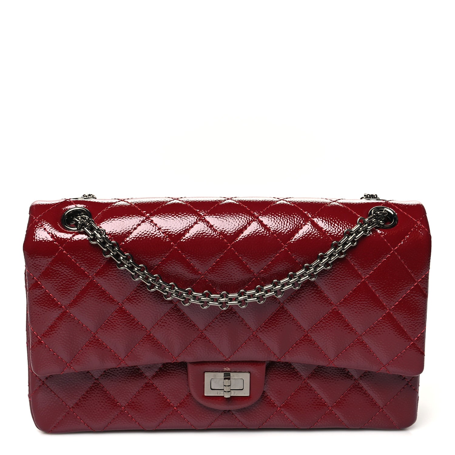 Chanel Patent Caviar Quilted 2.55 Reissue 226 Flap Burgundy 1 of 11