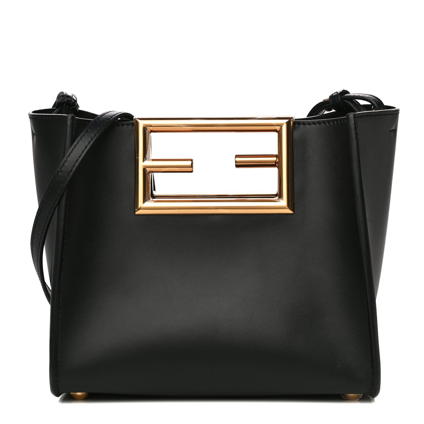 Vitello King Small Fendi Way Tote Black