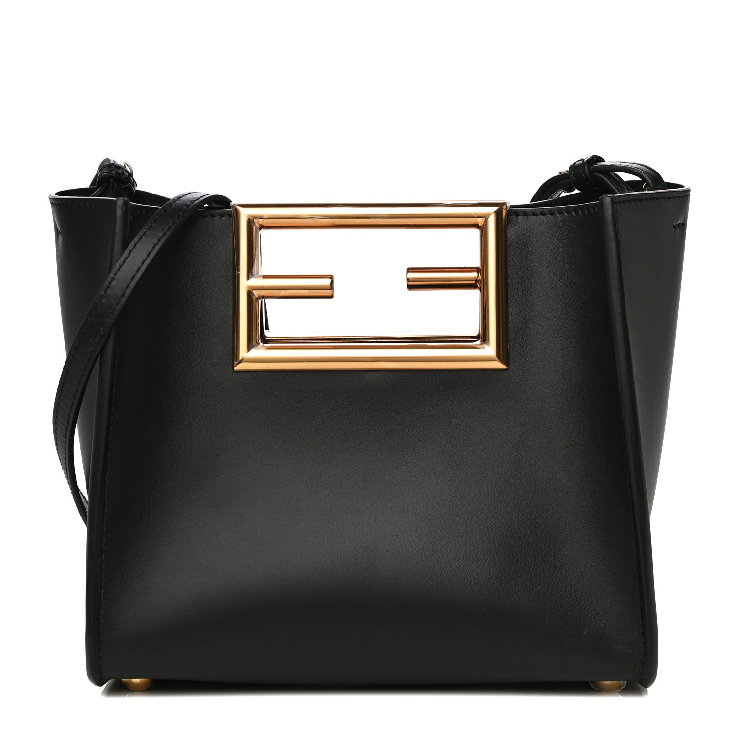 Fendi Vitello King Small Fendi Way Tote Black 1 of 10