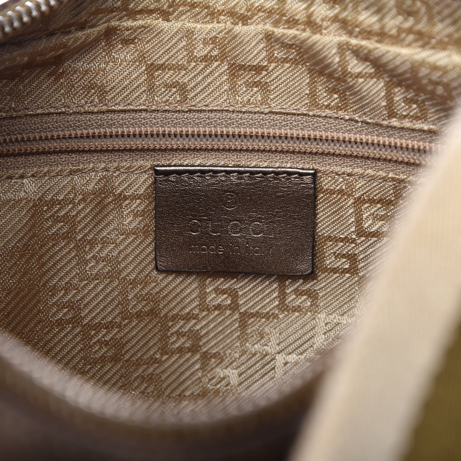 Gucci Metallic Canvas Web Hobo Beige Bronze 8 of 9