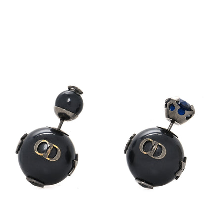 Christian Dior Mise En Dior Tribal Crystal Charm Earrings Black 1 of 4