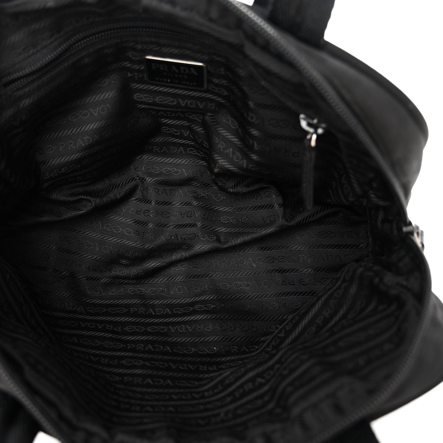 Tessuto Nylon Sport Semitracolla Shoulder Bag Black