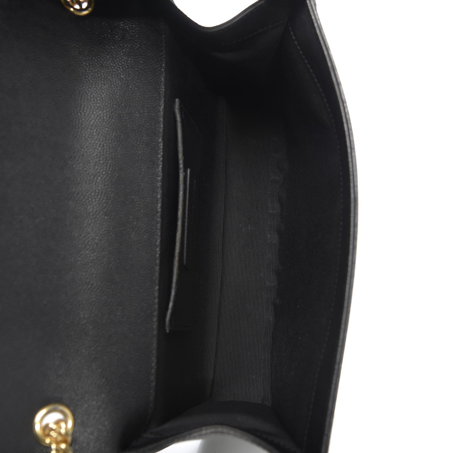 Saint Laurent Grain De Poudre Medium Classic Monogram Kate Satchel Black 5 of 10