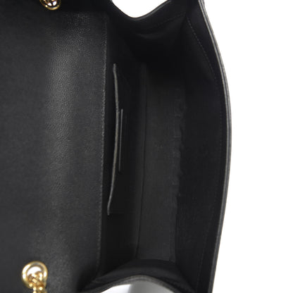 Saint Laurent Grain De Poudre Medium Classic Monogram Kate Satchel Black 5 of 10