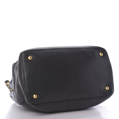 Prada Vitello Daino Tote Black 4 of 9