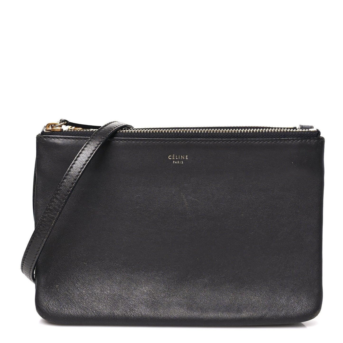 Lambskin Small Trio Crossbody Bag Medium Grey