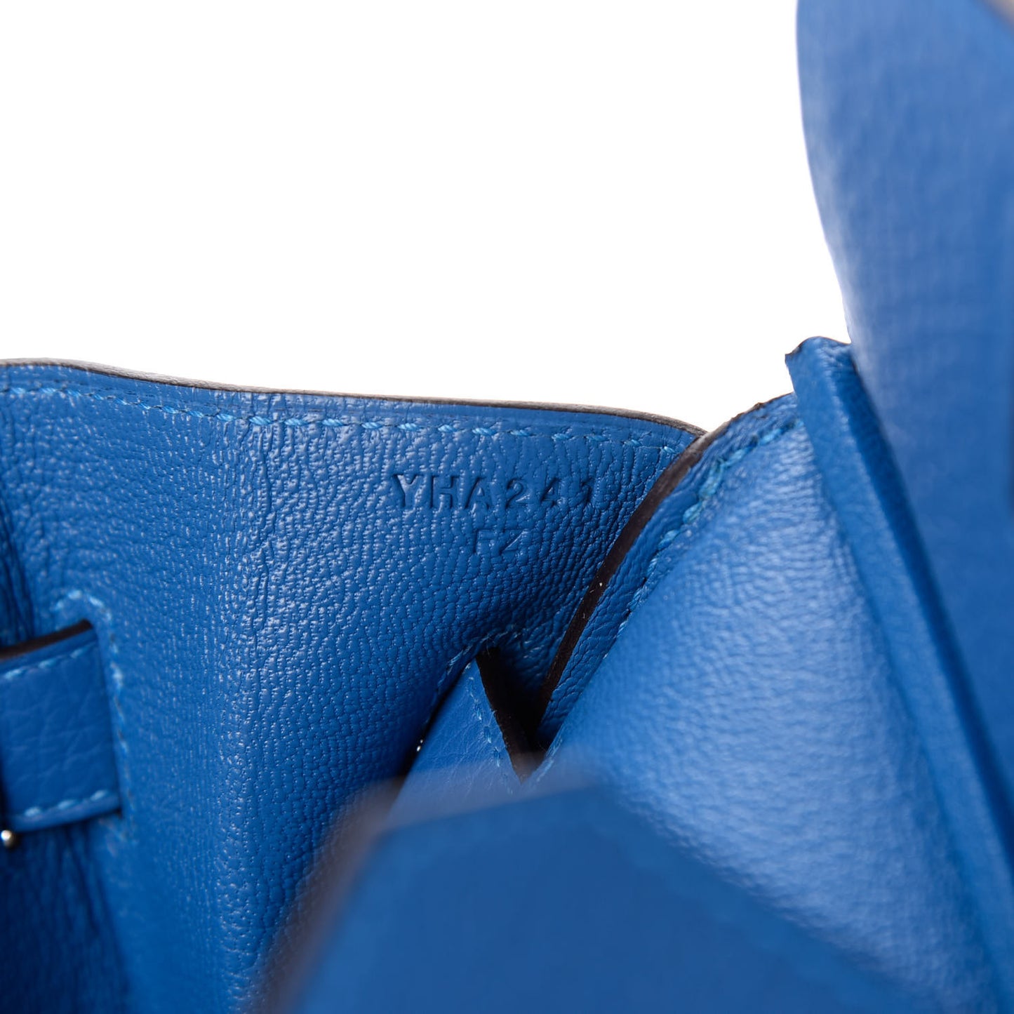 Taurillon Clemence Birkin 30 Bleu Hydra