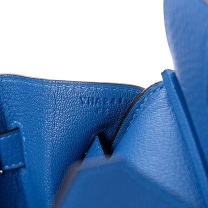 Hermes Taurillon Clemence Birkin 30 Bleu Hydra 7 of 10