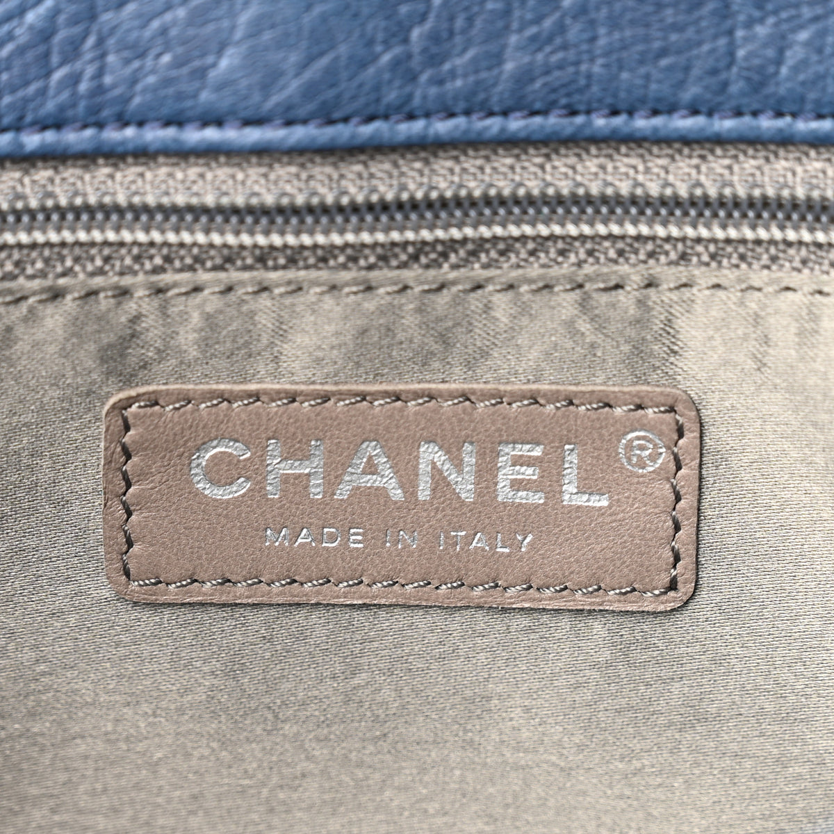 Distressed Lambskin Small Lady Braid Flap Blue
