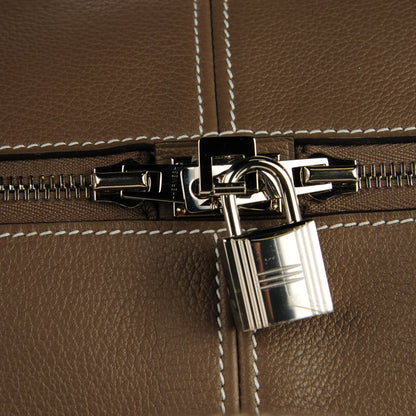 Hermes Taurillon Clemence Victoria II Travel 43 Etoupe 7 of 11