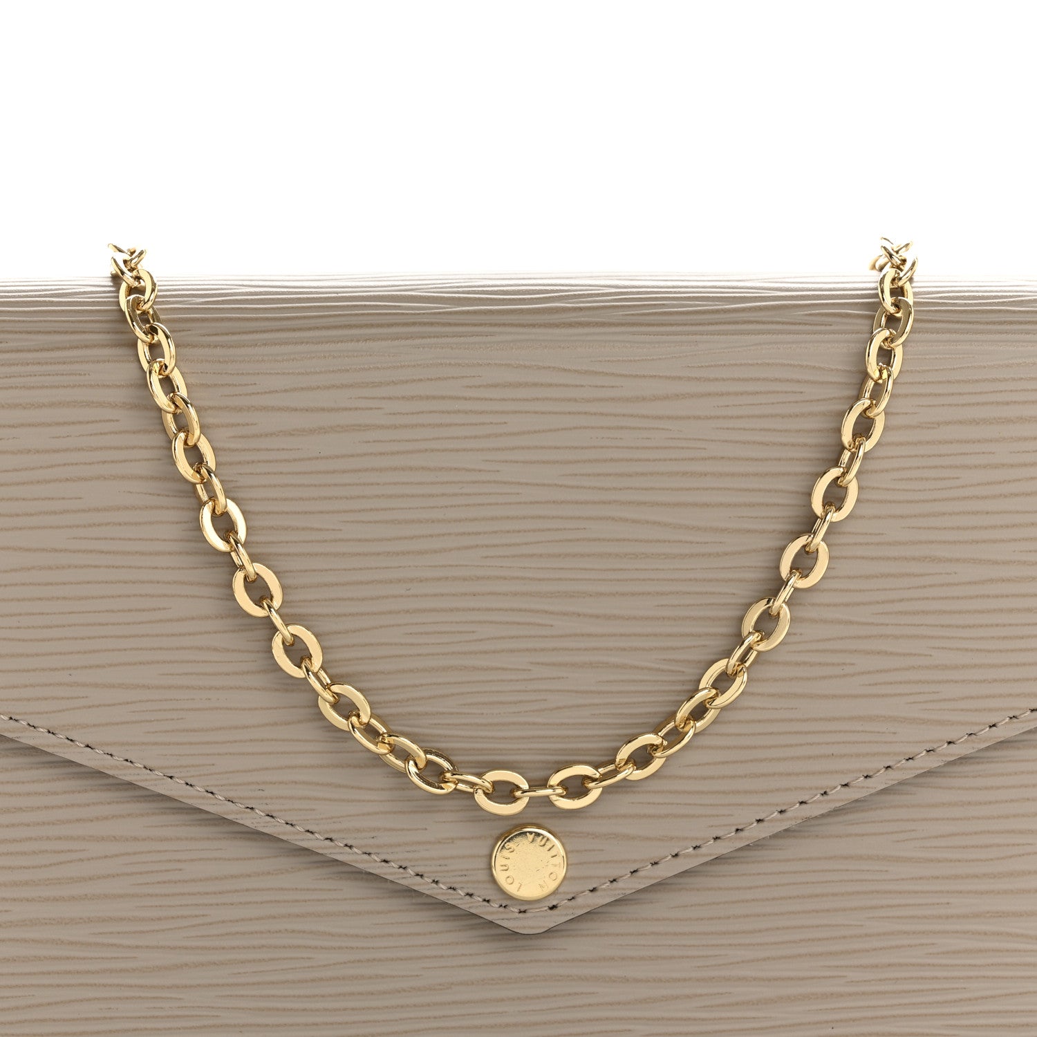Louis Vuitton Epi Felicie Pochette Chain Wallet Galet 8 of 12