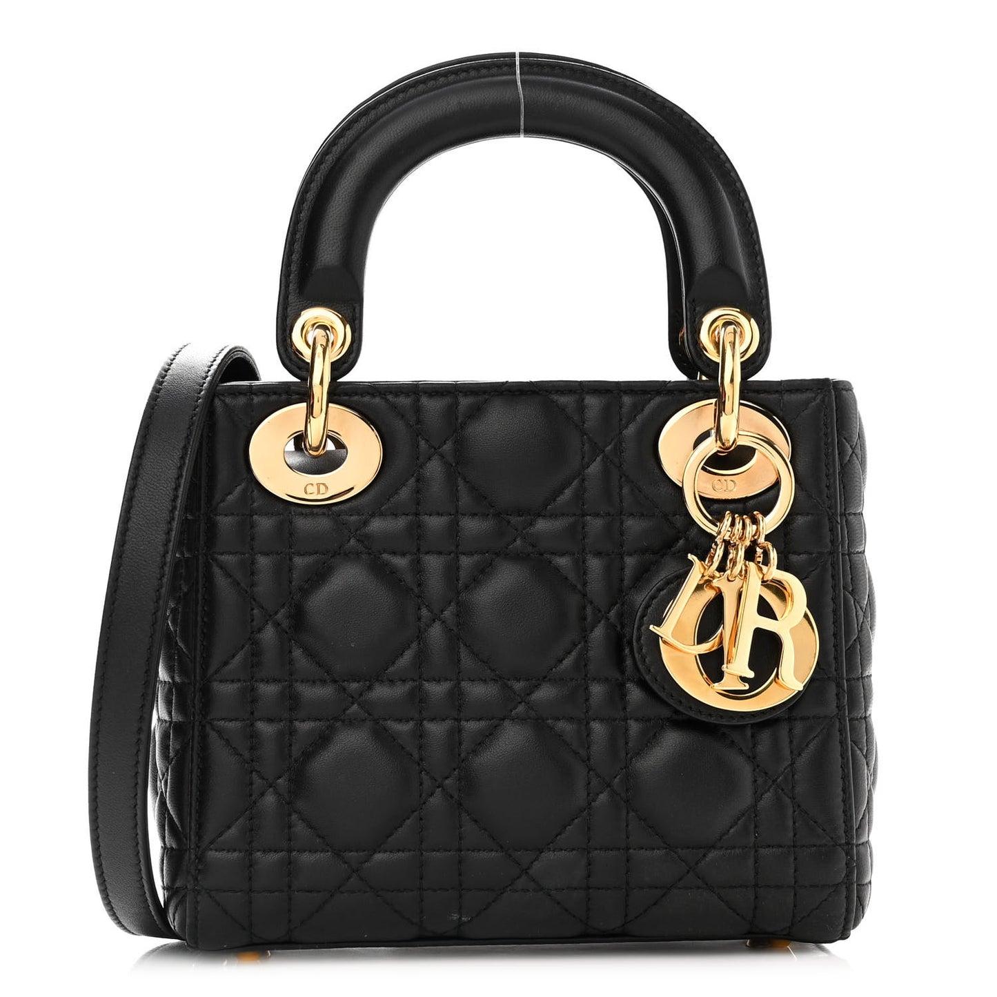 Lambskin Cannage Mini Lady Dior Black