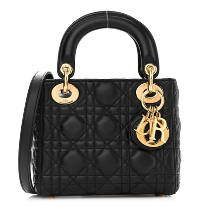 Christian Dior Lambskin Cannage Mini Lady Dior Black 1 of 13