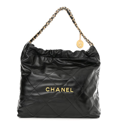 Chanel Shiny Calfskin Quilted Chanel 22 Black 3 of 11