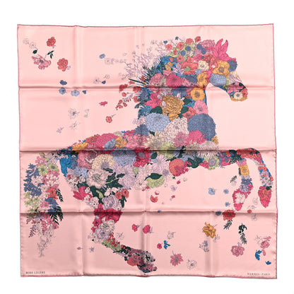 Hermes Silk Twill Robe Legere Scarf 90 Rose Hortensia Bleu 1 of 12