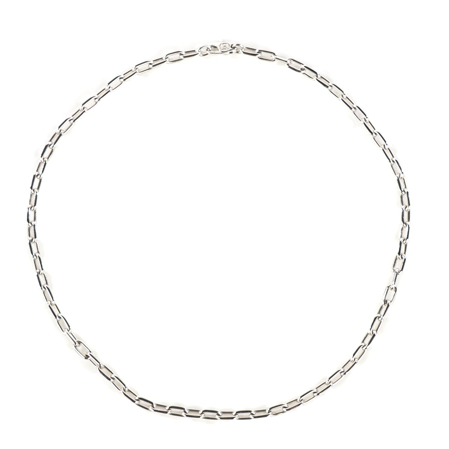 18K White Gold 5mm Spartacus Chain Necklace
