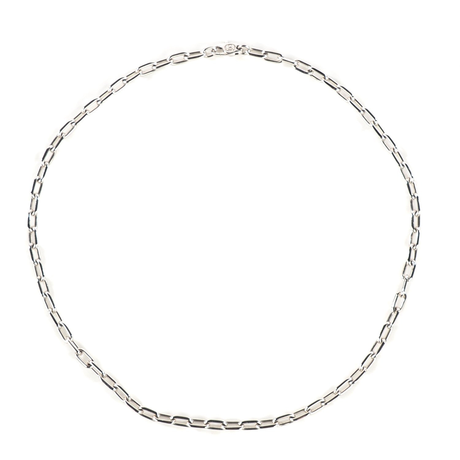 Cartier 18K White Gold 5mm Spartacus Chain Necklace 1 of 5