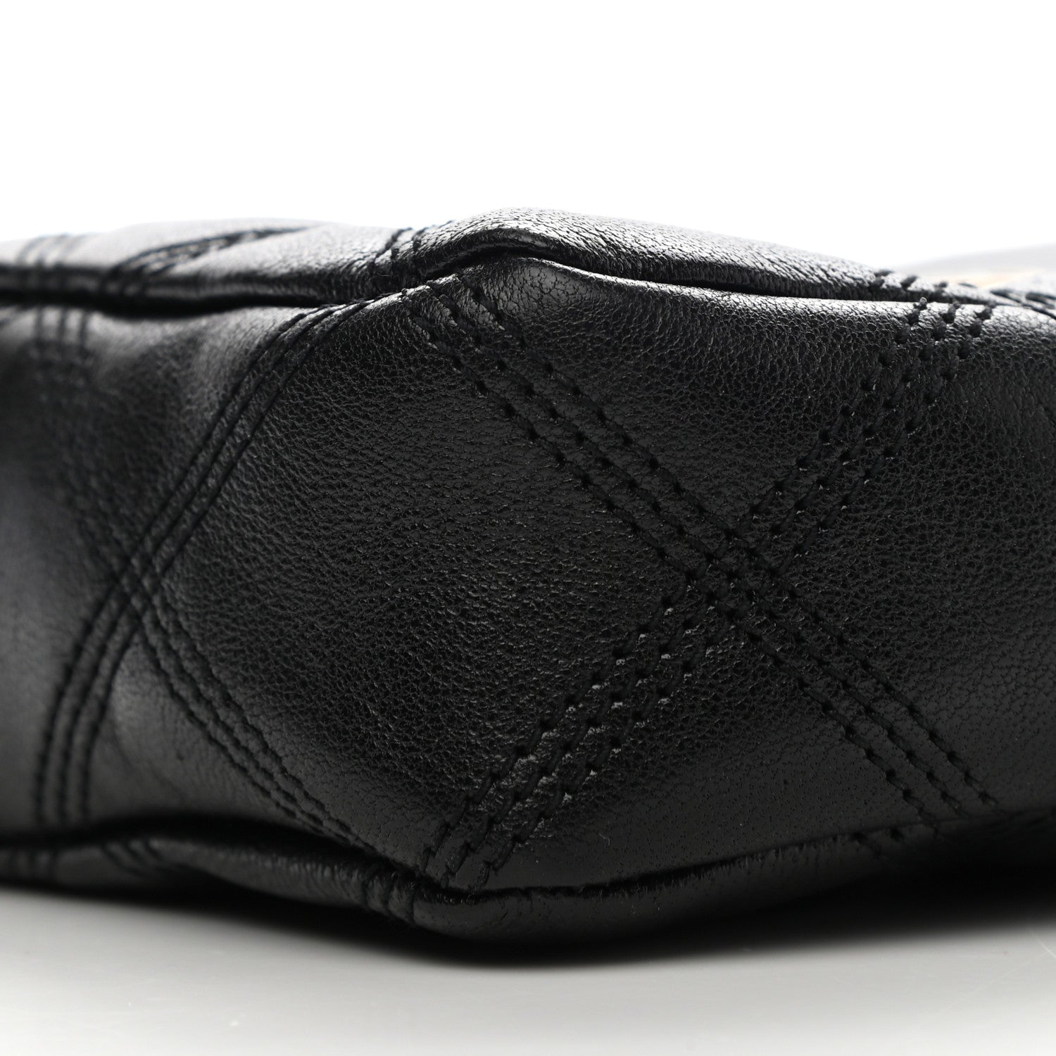 Saint Laurent Grained Lambskin Quilted Mini Becky Double Zip Bag Black 8 of 9